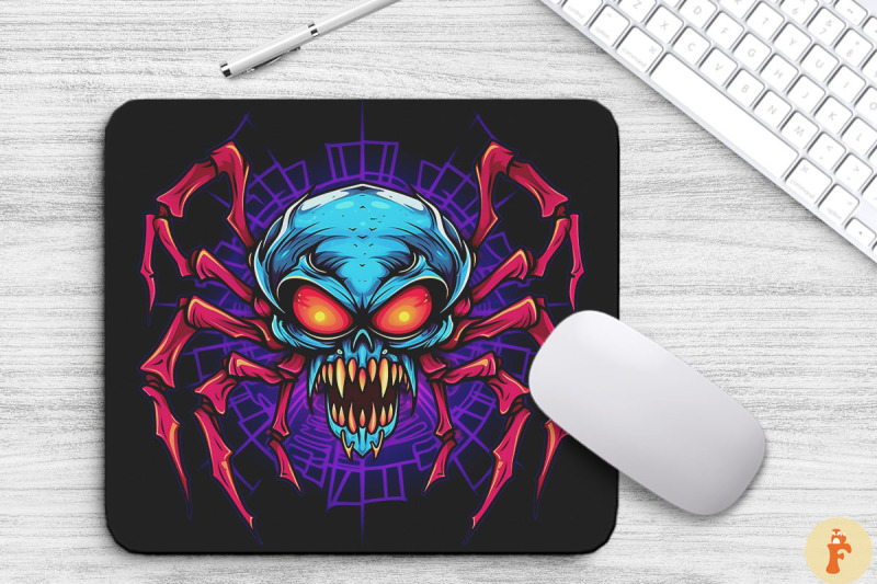 mega-spider-in-spiderweb-mouse-pad