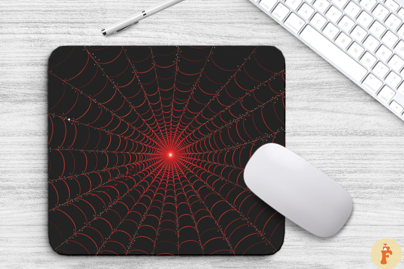 glamour-red-spider-web-mouse-pad