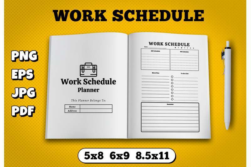 work-schedule-amazon-kdp-interior-for-kindle-publisher