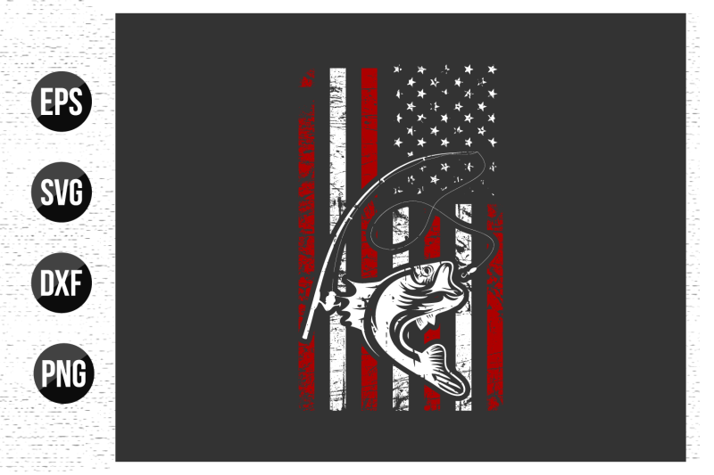 fish-with-american-flag-vector