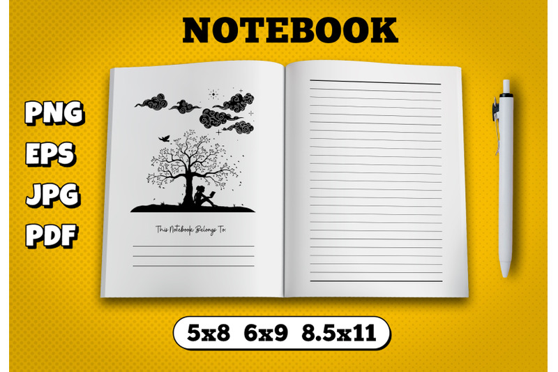 college-ruled-notebook-amazon-kdp-interior-for-kindle-publisher