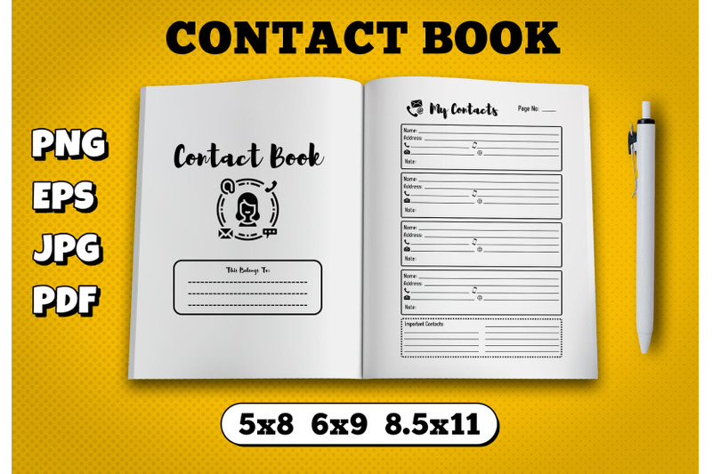 contact-book-amazon-kdp-interior-for-kindle-publisher