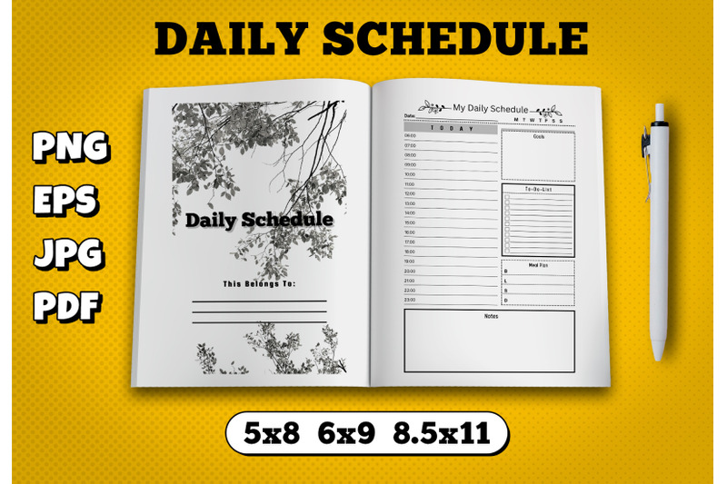 daily-schedule-amazon-kdp-interior-for-kindle-publisher