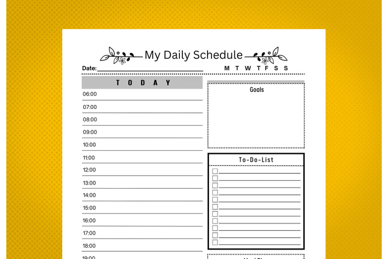 daily-schedule-amazon-kdp-interior-for-kindle-publisher