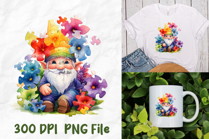 autism-awareness-rainbow-flower-gnome