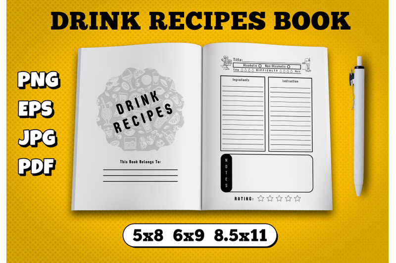 drink-recipe-amazon-kdp-interior-for-kindle-publisher