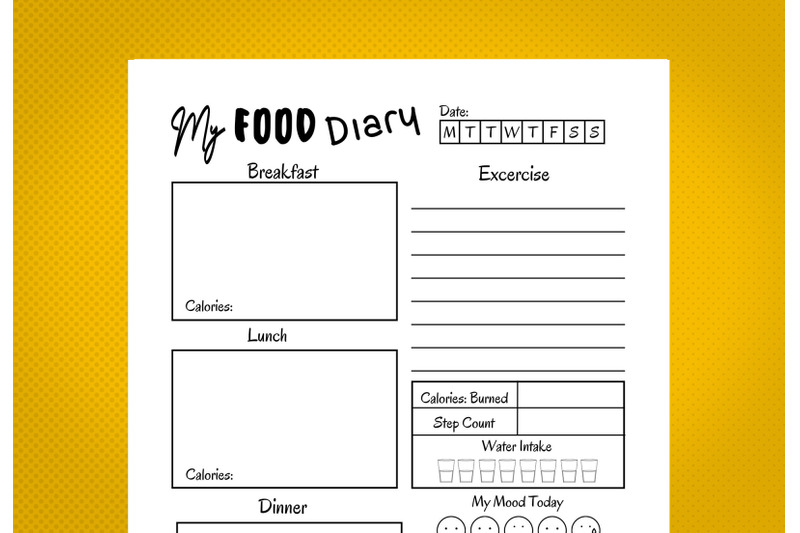 food-diary-book-amazon-kdp-interior-for-kindle-publisher