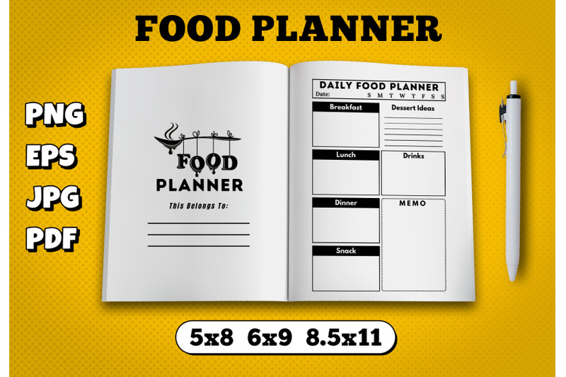 food-planner-amazon-kdp-interior-for-kindle-publisher