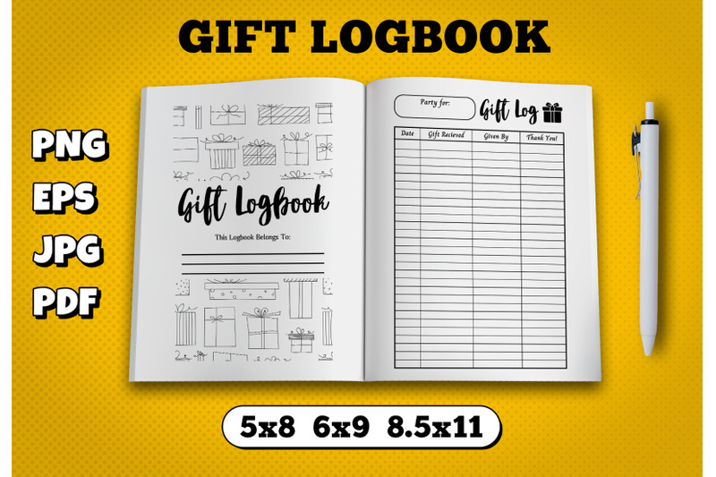 gift-log-book-amazon-kdp-interior-for-kindle-publisher