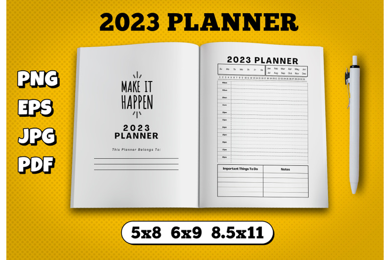 2023-planner-amazon-kdp-interior-for-kindle-publisher