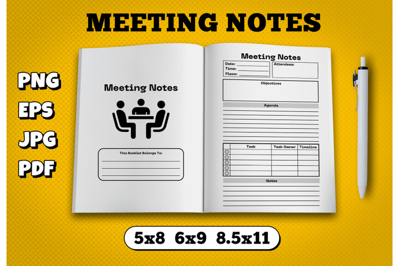 meeting-notes-amazon-kdp-interior-for-kindle-publisher