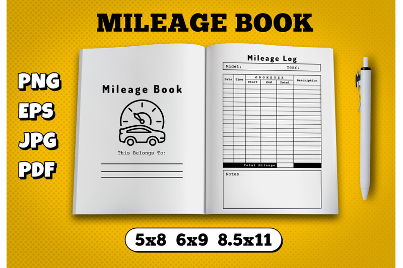 mileage-book-amazon-kdp-interior-for-kindle-publisher