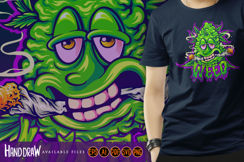 giggle-greens-funny-weed-bud-monster