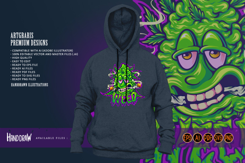 giggle-greens-funny-weed-bud-monster