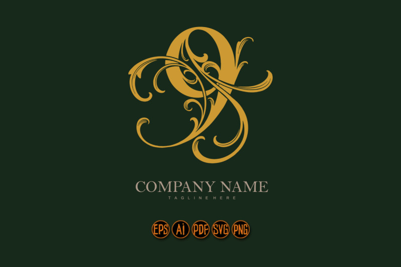 luxurious-flourish-captivating-number-9-ornament-logo