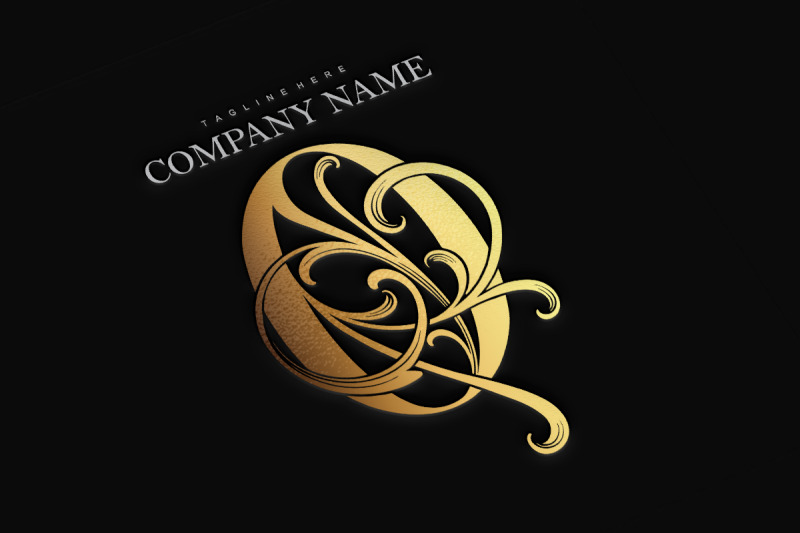 opulence-flourish-gold-floral-o-letter-monogram-logo