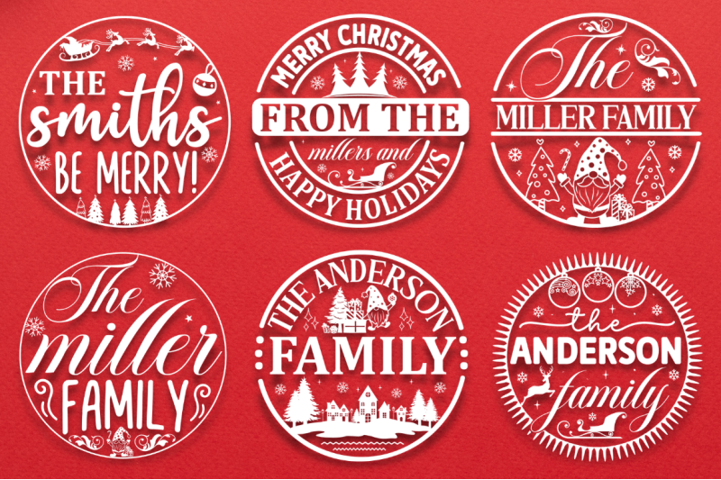 christmas-family-name-round-svg-bundle