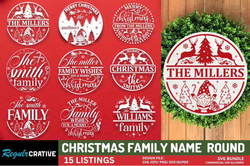 christmas-family-name-round-svg-bundle