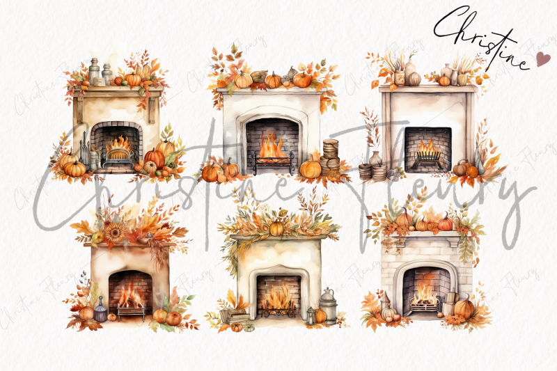 watercolor-fall-fireplace-clipart