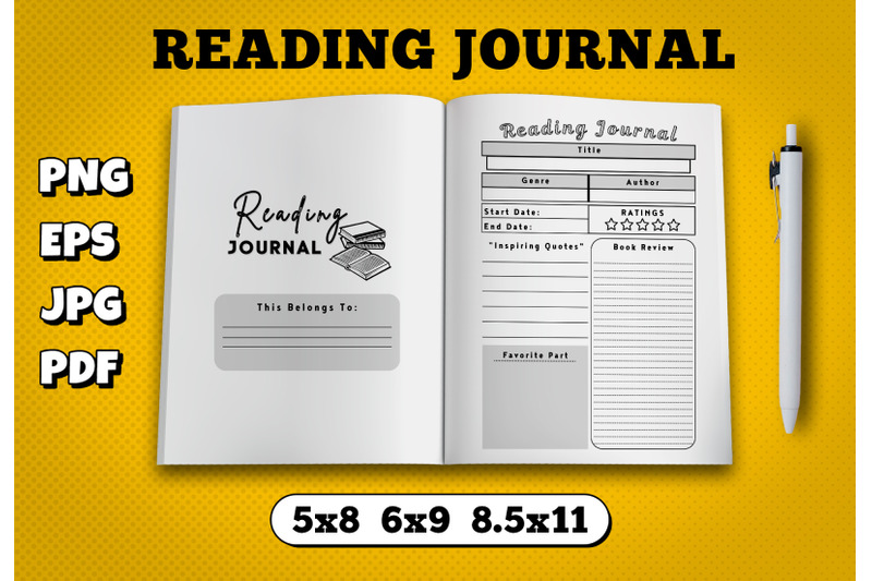 reading-journal-amazon-kdp-interior-for-kindle-publisher