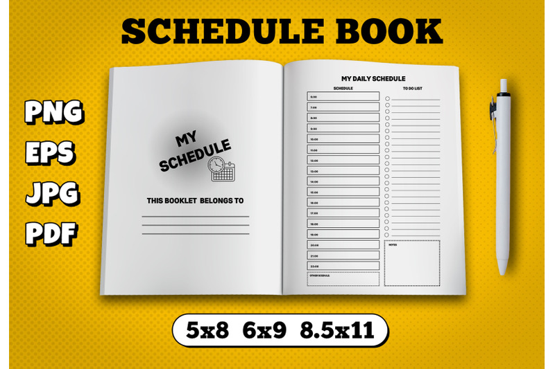 schedule-book-amazon-kdp-interior-for-kindle-publisher