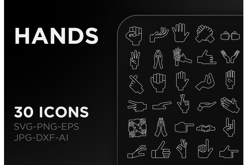 hands-icon-pack-gesture-sign-art-collection