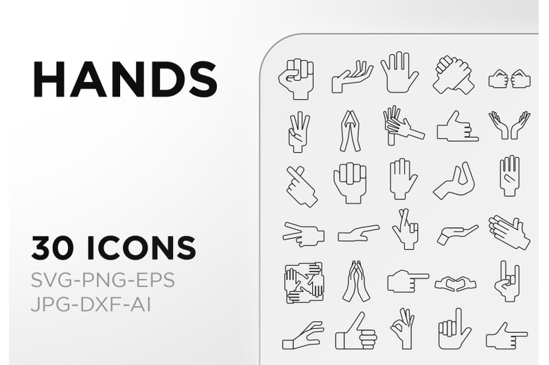 hands-icon-pack-gesture-sign-art-collection