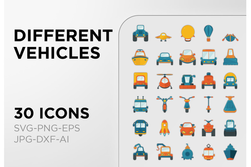 vehicle-icon-pack-transport-sign-art-collection