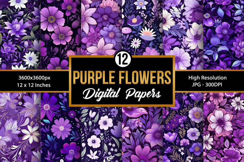 purple-flowers-garden-digital-papers