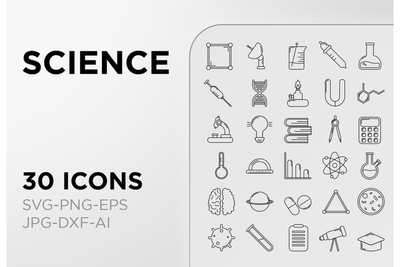 science-icon-pack-lab-sign-art-collection