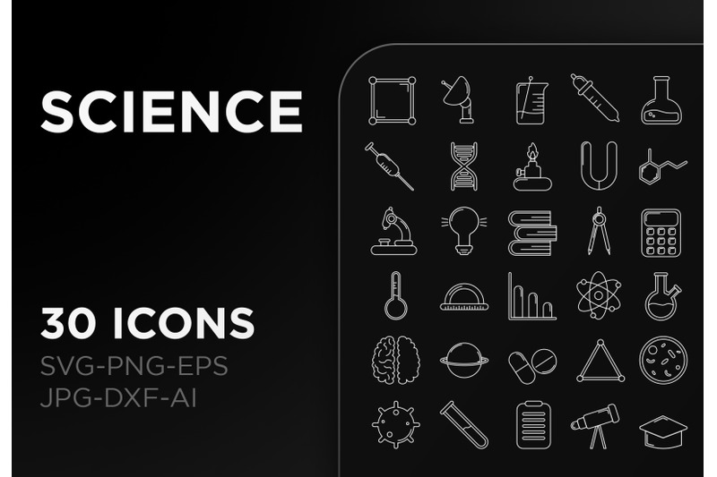 science-icon-pack-lab-sign-art-collection