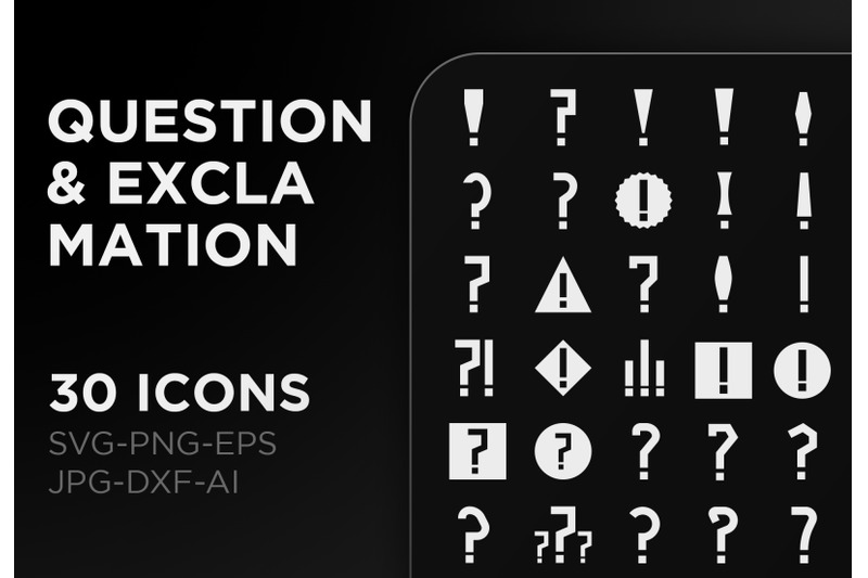 question-amp-exclamation-mark-icon-pack-sign-art-collection