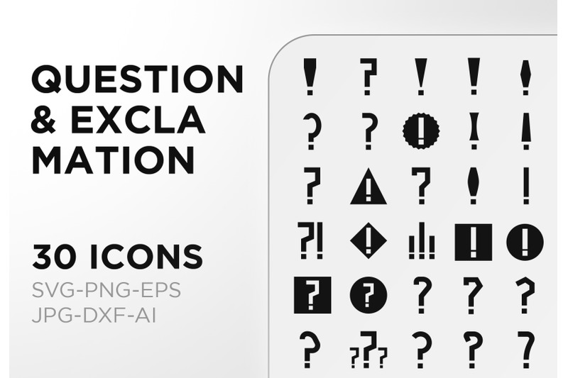 question-amp-exclamation-mark-icon-pack-sign-art-collection