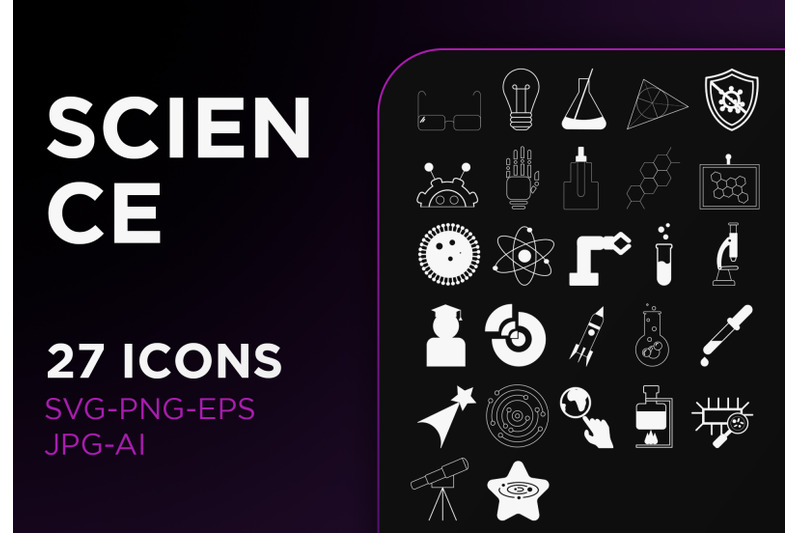 science-icon-pack-laboratory-sign-art-collection