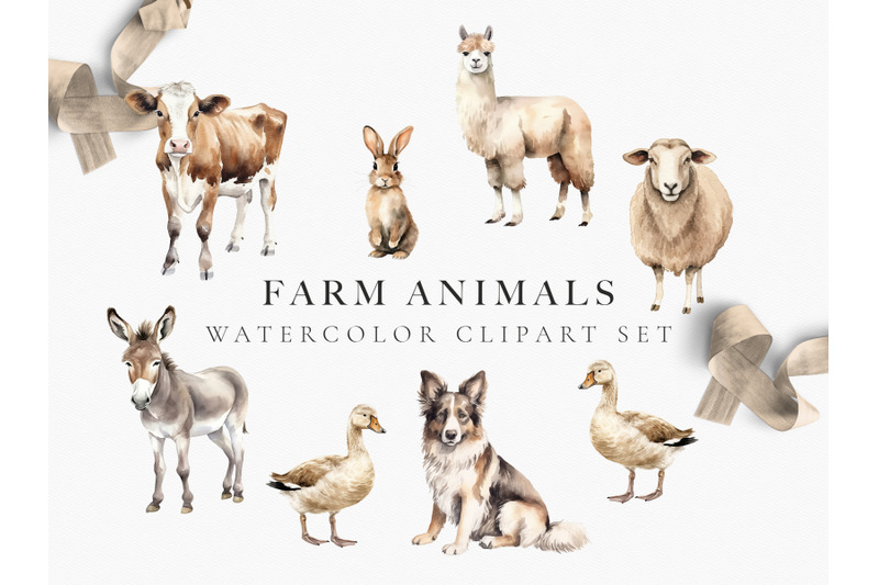 watercolor-farm-animal-clipart-set