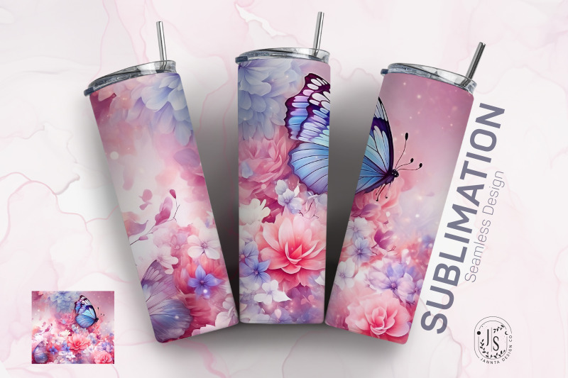 pastel-butterfly-floral-tumbler-wrap-bundle-vibrant-flowers