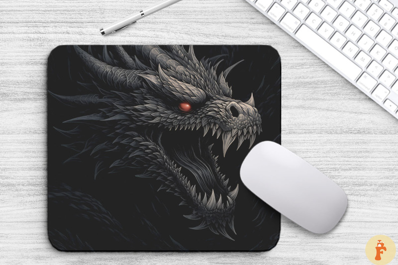 mystery-black-dragon-mouse-pad