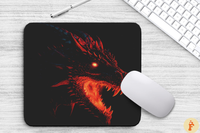 horror-dragon-in-a-red-flame-mouse-pad