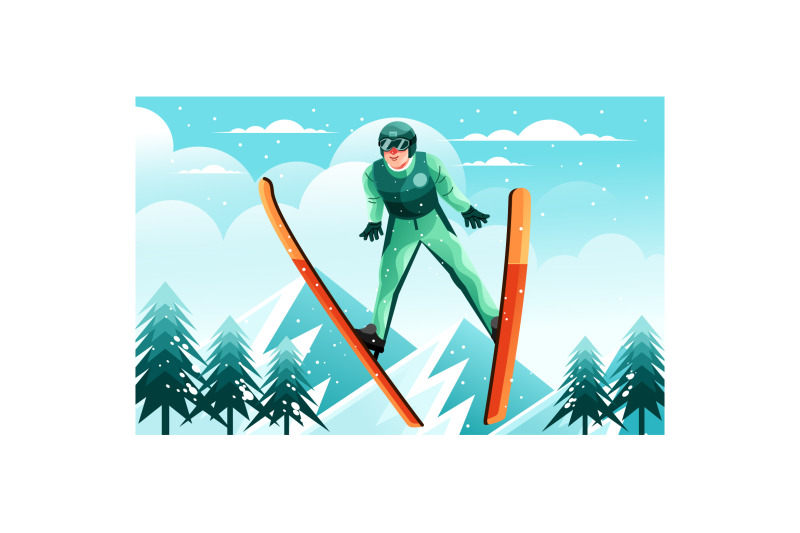 ski-jumping-sport-illustration