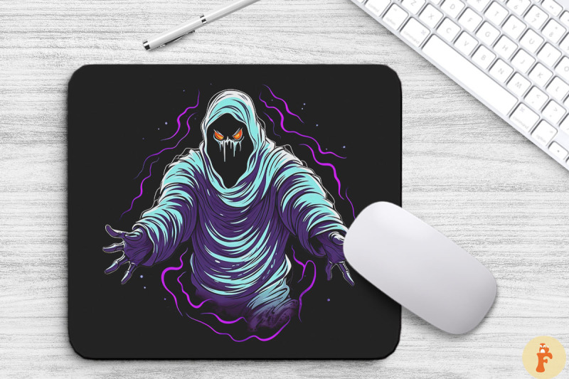 scary-ghost-mouse-pad