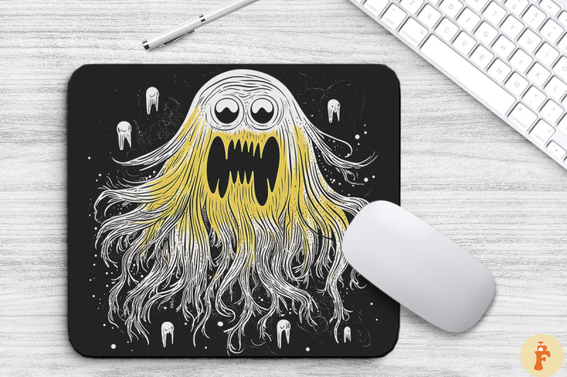 sketchy-doodle-ghost-monster-mouse-pad