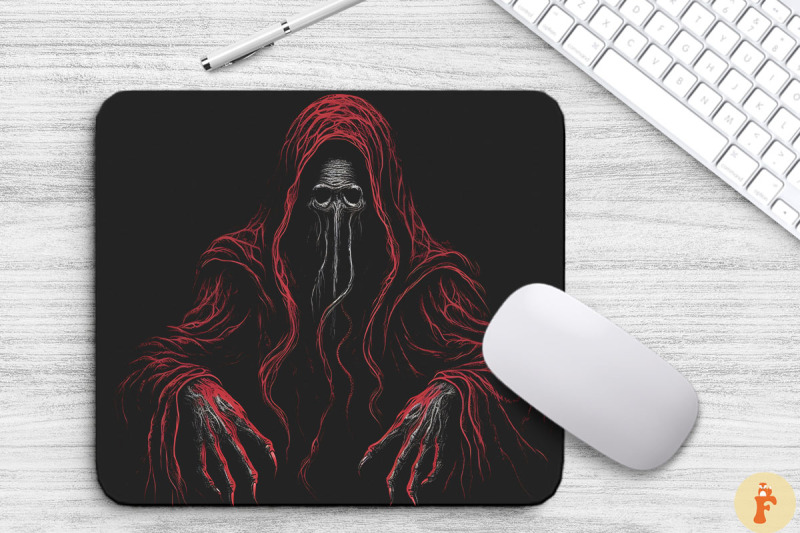 sinister-dark-and-red-ghost-mouse-pad