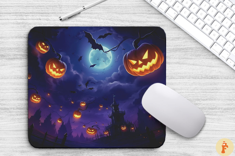 pumpkin-lanterns-floating-in-night-sky