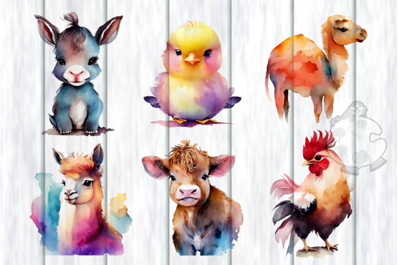 watercolor-farm-animal-clipart-illustrations