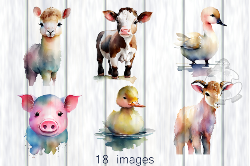 watercolor-farm-animal-clipart-illustrations