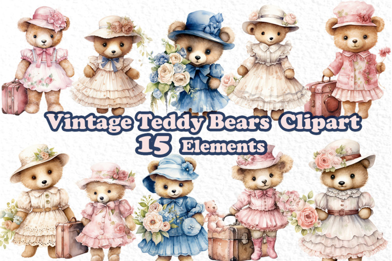 teddy-bear-clipart-watercolor-teddy-bear-clipart-boho-teddy