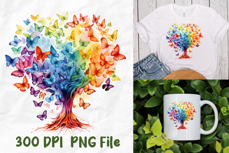 autism-awareness-rainbow-butterfly-tree