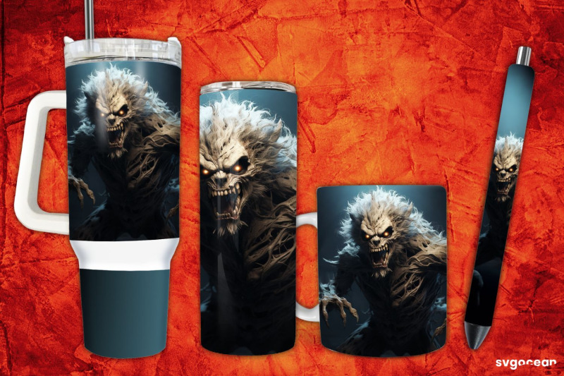 skeleton-werewolf-wrap-bundle-tumbler-mug-pen