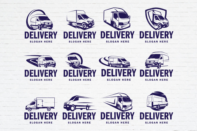 cargo-van-logo-design-template-collection