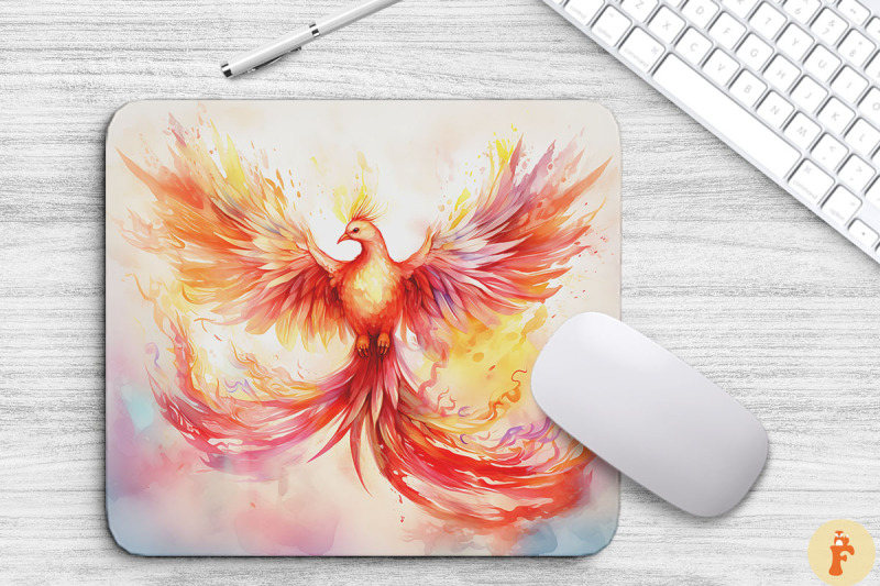 watercolor-dreamy-phoenix-mouse-pad